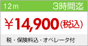 12m 3時間まで\14,900(税込)　保険料・オペレータ付